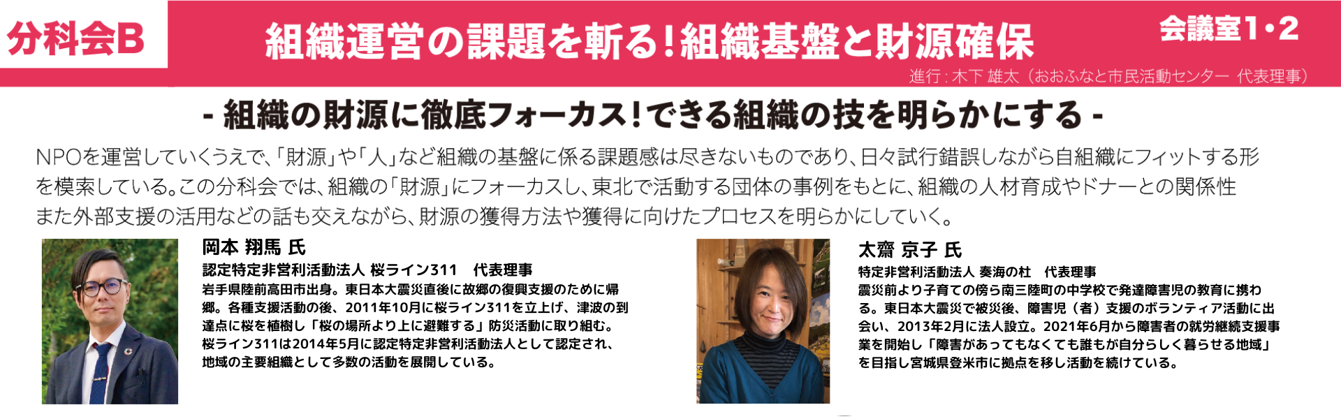 《報告》とうほくNPOフォーラムin仙台2022 分科会 B